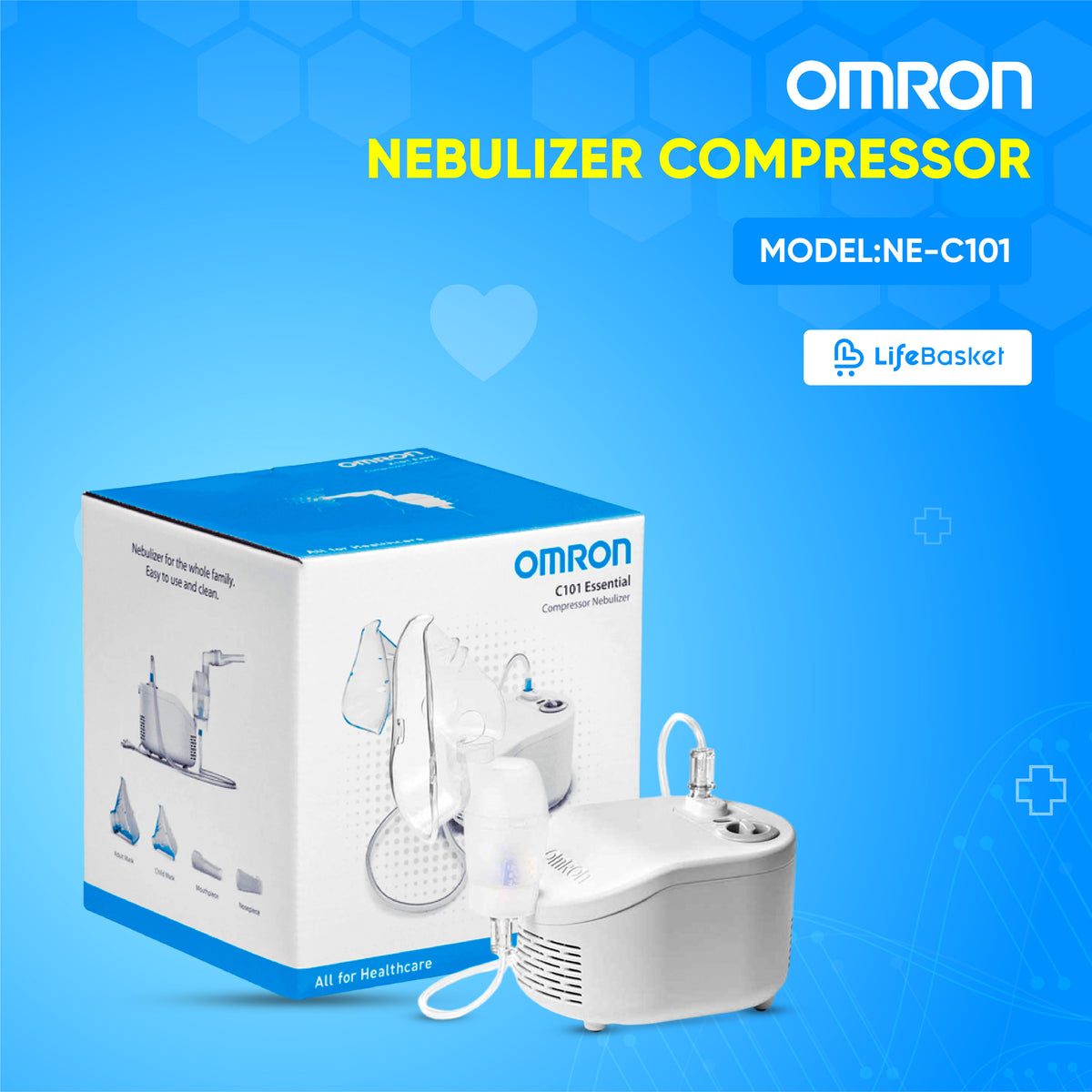 Nebulizer Compressor Omron (NE-C101) - Buy online at LifeBasket Bangladesh