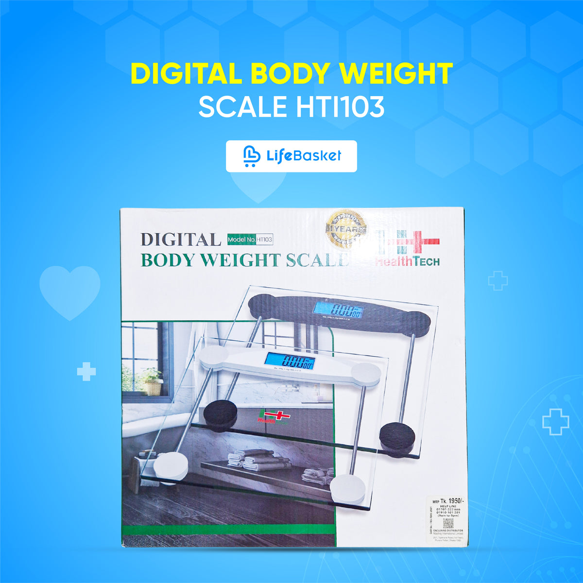 Digital Weight Scale Healthtech HT 103 - Buy online at LifeBasket Bangladesh